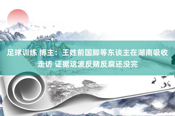 足球训练 博主：王姓前国脚等东谈主在湖南吸收走访 证据这波反赌反腐还没完