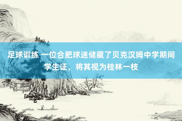 足球训练 一位合肥球迷储藏了贝克汉姆中学期间学生证，将其视为桂林一枝