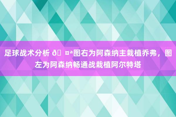 足球战术分析 🤪图右为阿森纳主栽植乔弗，图左为阿森纳畅通战栽植阿尔特塔