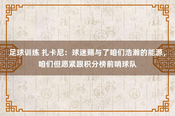 足球训练 扎卡尼：球迷赐与了咱们浩瀚的能源，咱们但愿紧跟积分榜前哨球队